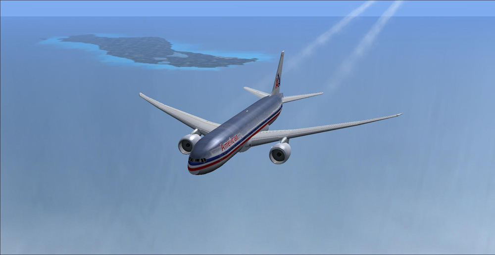 767 300 Over Caribbean