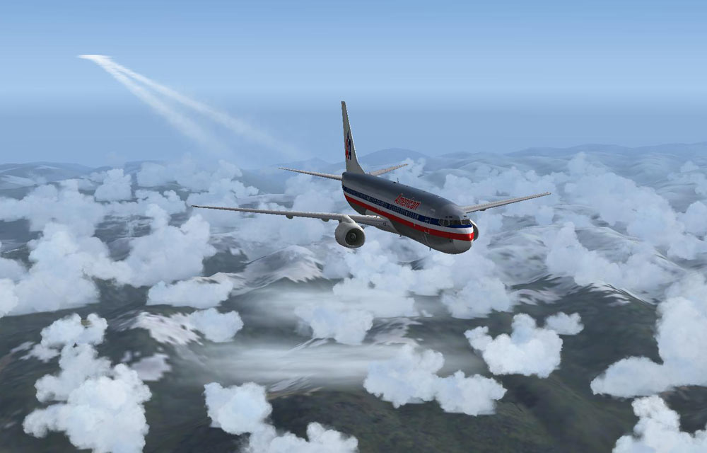 737 800 Over caribbean sea