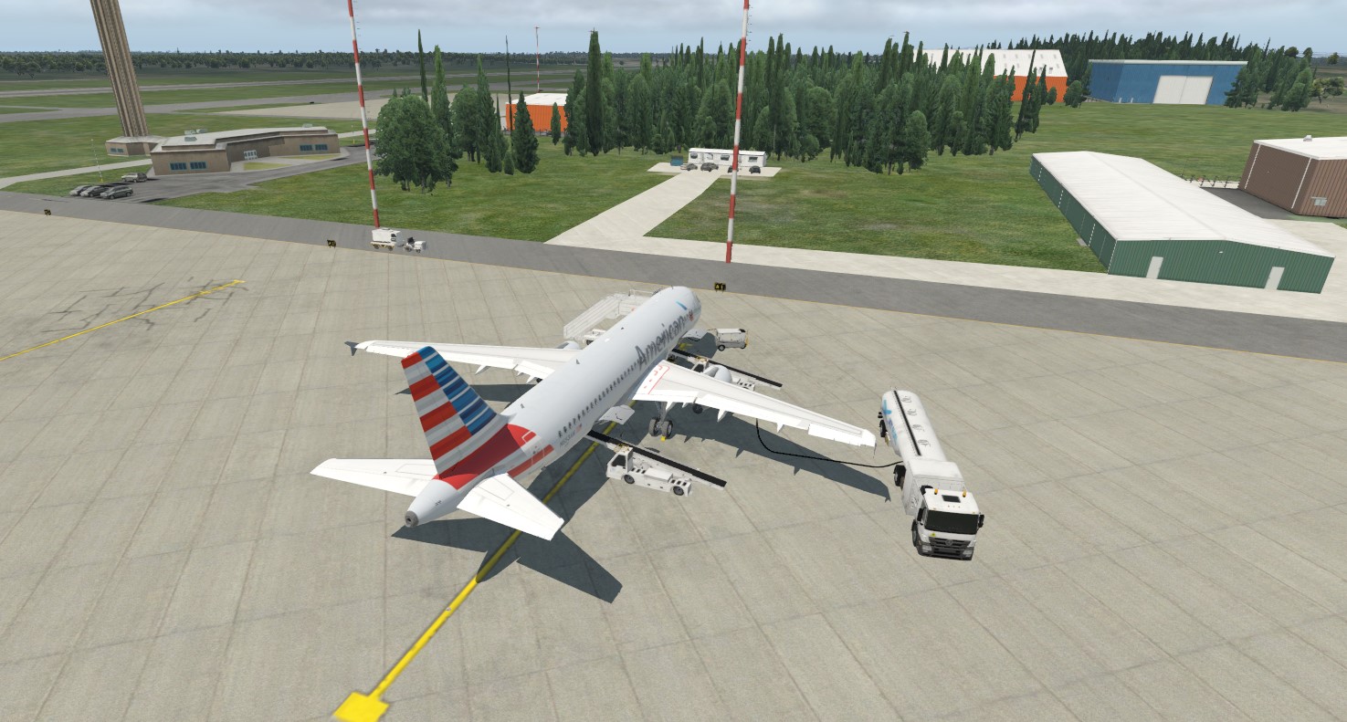 Loading and fueling at departure