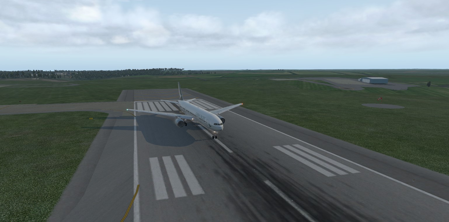 Lining up for takeoff at NJAA