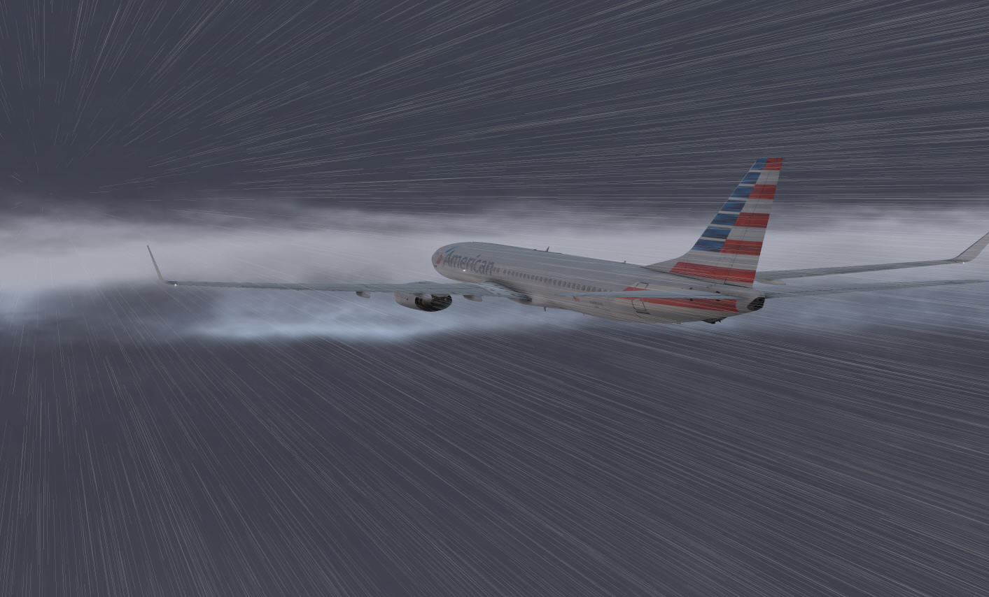 Departing KTUL in rain