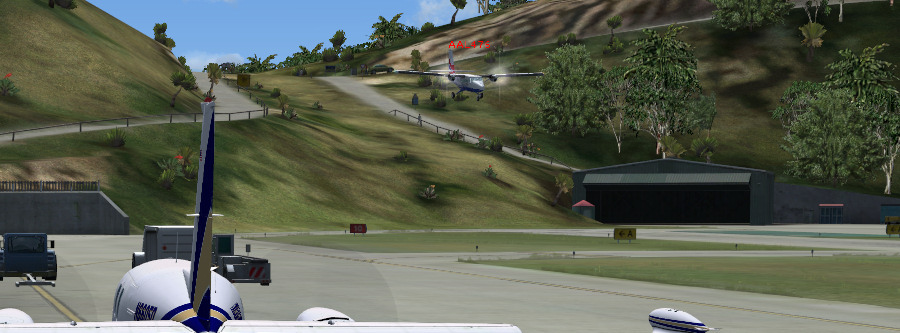 Diving for the runway