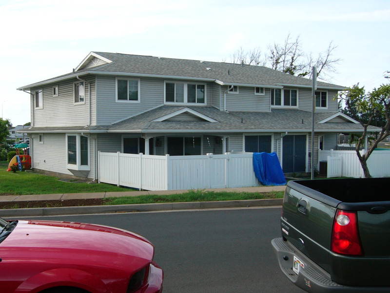 They replaced the old cinder block homes.  This is across the street from the street sign.  Location where we lived.