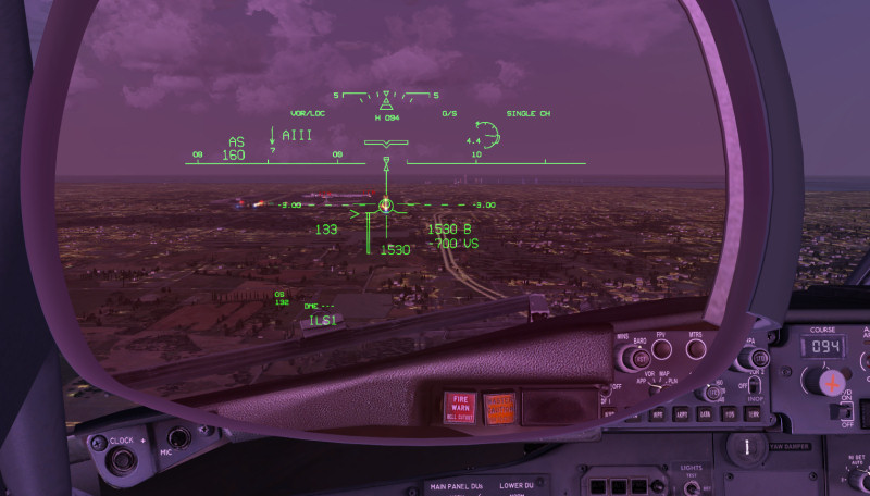 My hud on rwy 9 approach