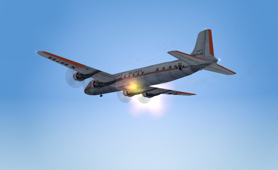 Old plane AA DC6-B