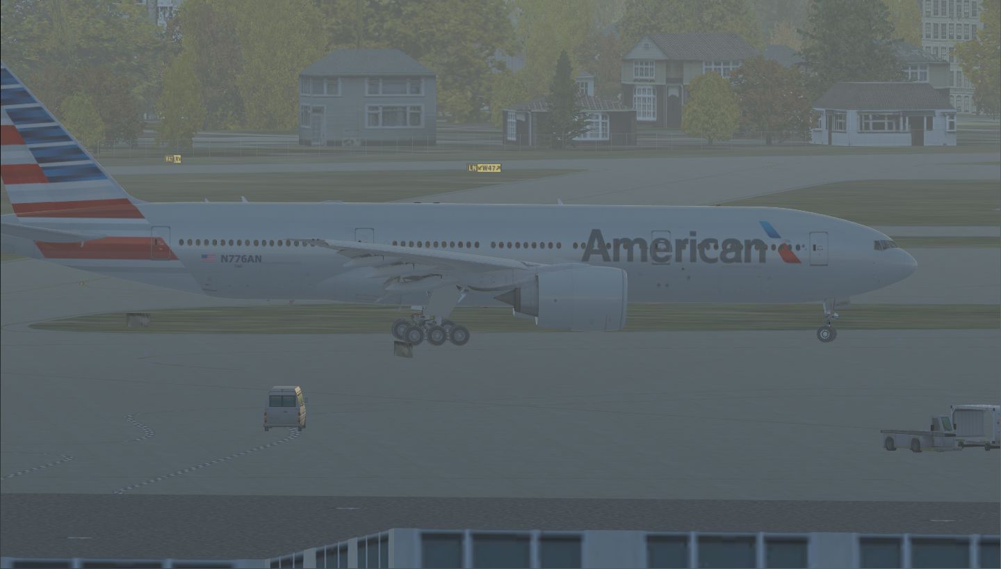 Taxing to runway - Tower view thru the haze