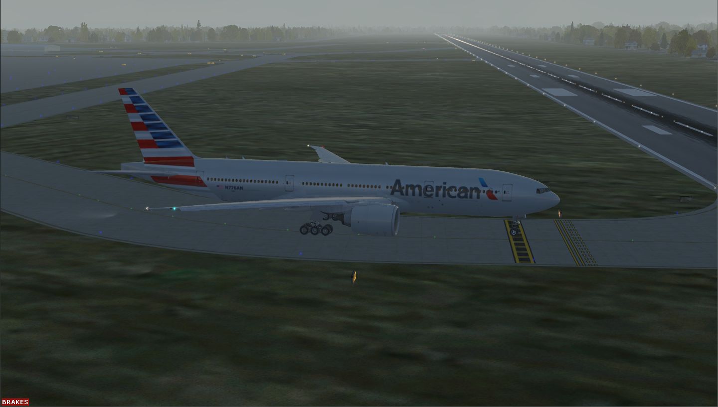 Holding short at Orly on a hazy day preparing to cross the pond...