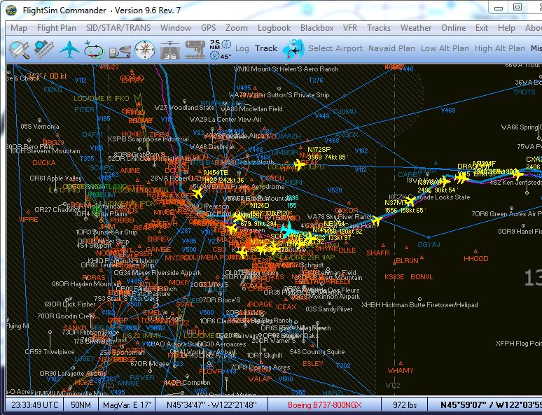 Lots of VFR traffic leaving KPDX