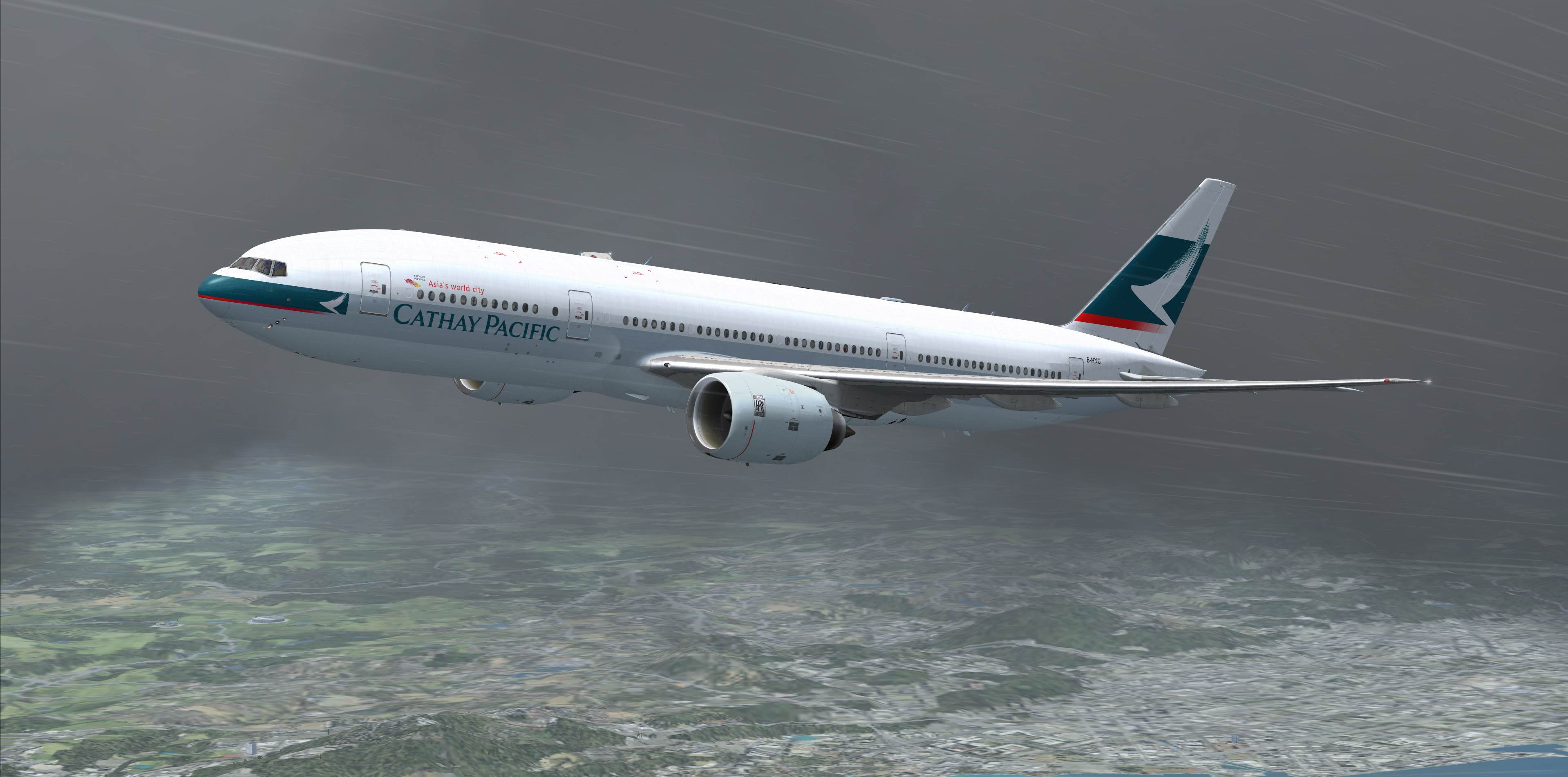 Cathay rainy departure Osaka.jpg